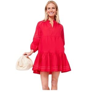 Tuckernuck Hyacinth House Red and Pink Crossley Mini Dress Size Small